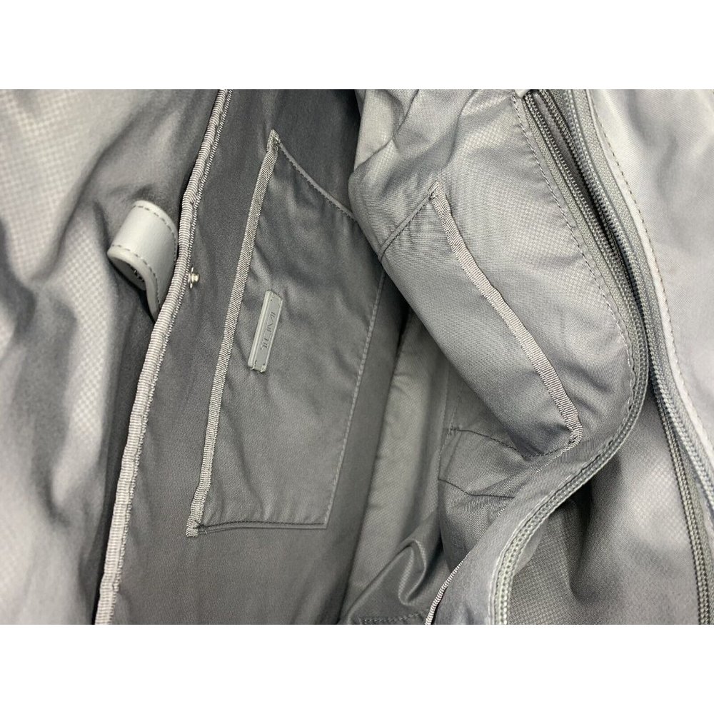 TUMI Nylon Tote Bag Laptop Travel Bag Gray Double Handles Zip Pockets Women's L - Picture 8 of 13